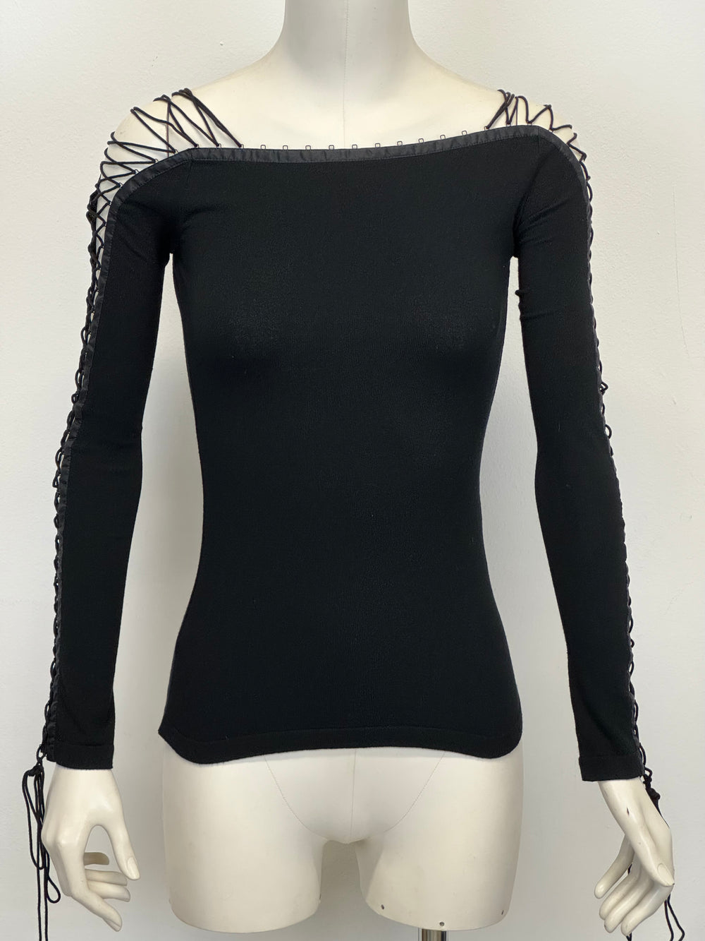 AW2003 Dolce & Gabbana lace up bondage top