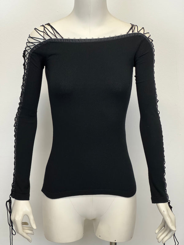 AW2003 Dolce & Gabbana lace up bondage top