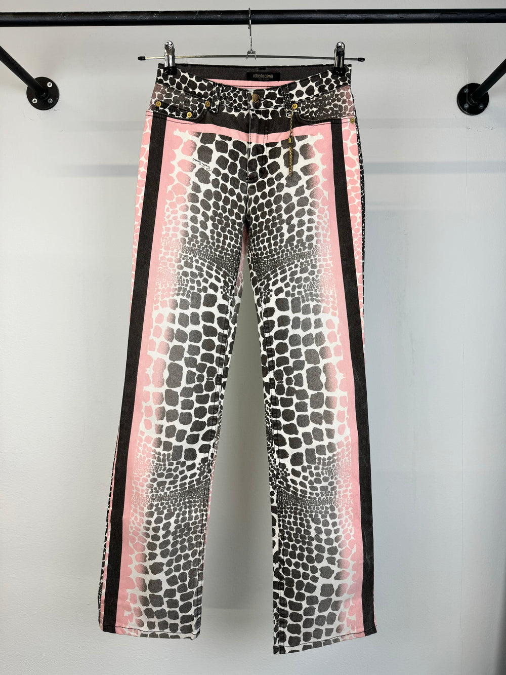 S/S 2003 Roberto Cavalli pink animalier jeans