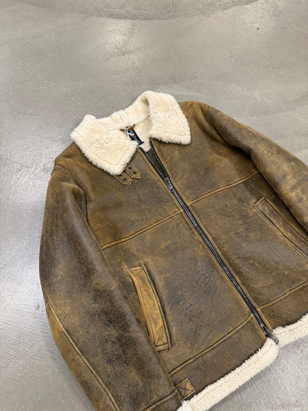 2010s Giorgio Brato distressed real sheepskin NEW