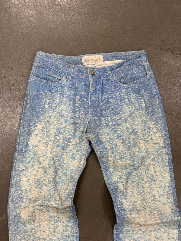 2000s Roberto Cavalli mainline glittered ocean pants