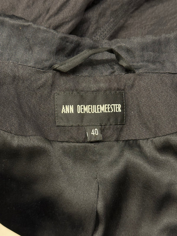 2010s Ann Demeulemeester black asymmetrical jacket
