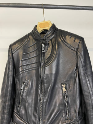 AW2000 Gucci by Tom Ford spiral biker leather jacket