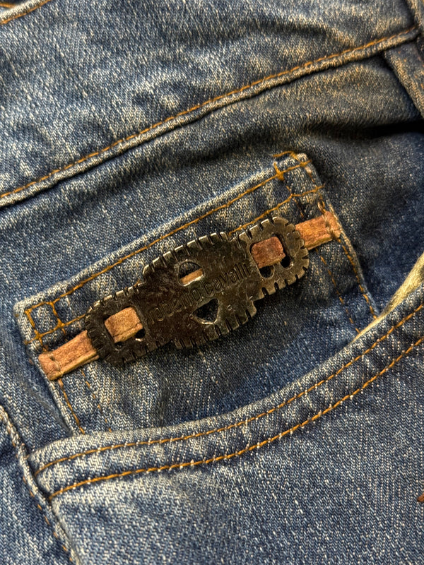 Roberto Cavalli palm tree runway jeans