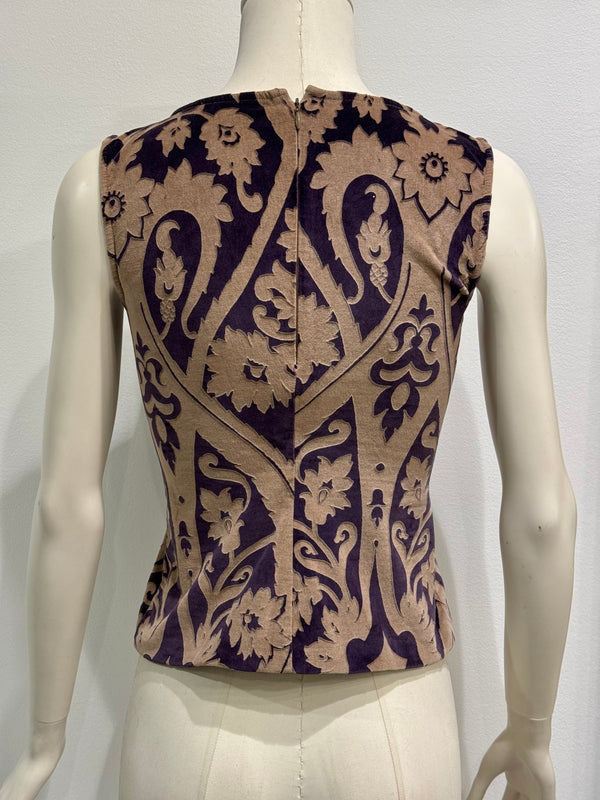F/W 1998 Dolce Gabbana velvet paisley top
