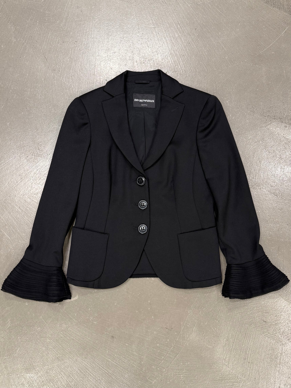 2000s Emporio Armani tailored flared cuff blazer