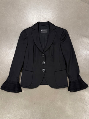 2000s Emporio Armani tailored flared cuff blazer