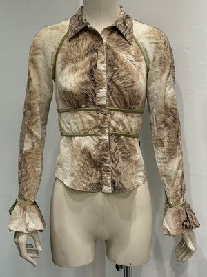 2000s Cavalli print shirt