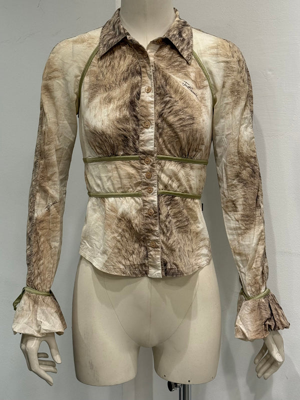 2000s Cavalli print shirt