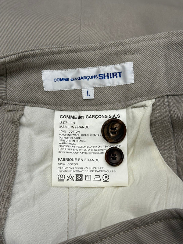 2000s Comme des Garçons off-white cropped trousers
