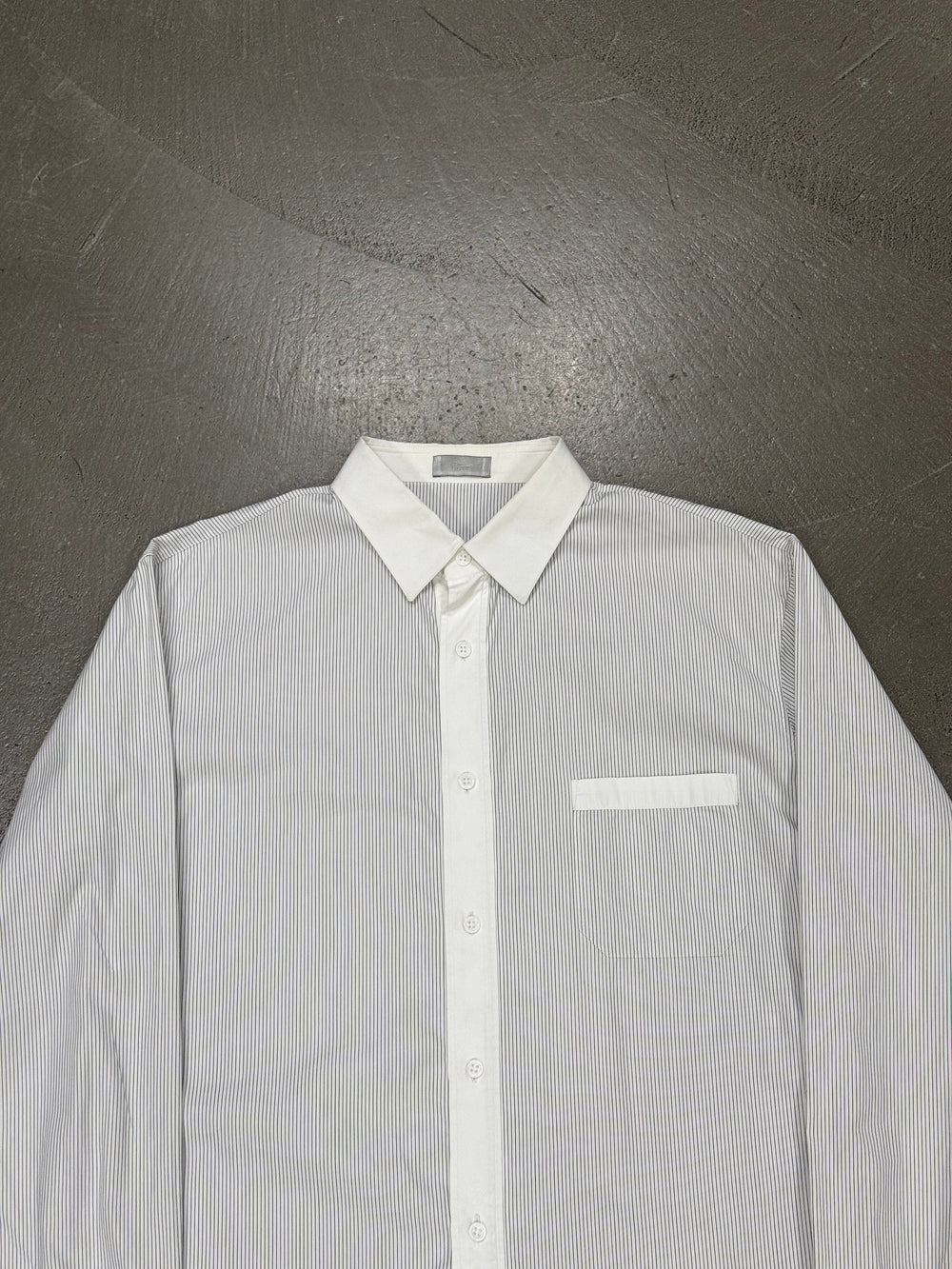 S/S2005 Dior by Hedi Slimane runway Beck striped cotton shirt