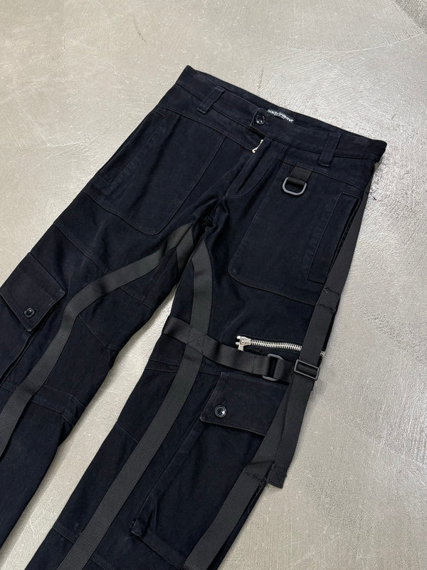 A/W 2003 Dolce & Gabbana runway bondage parachute cargo pants