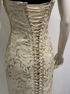 S/S2003 Dolce & Gabbana corset bra bodycon dress