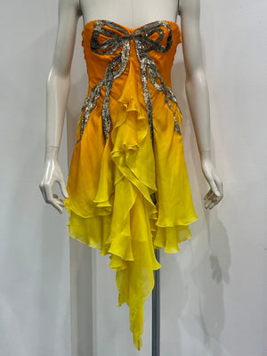 S/S2006 Roberto Cavalli runway flake mini dress