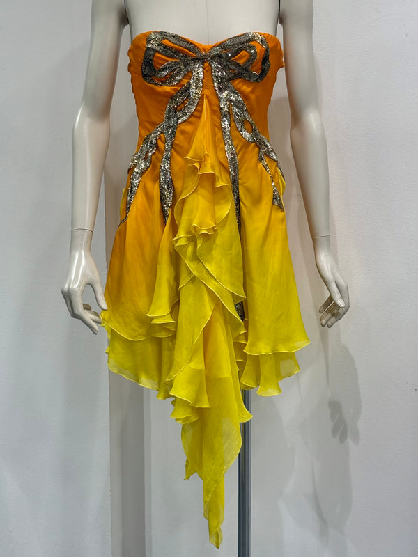 S/S2006 Roberto Cavalli runway flake mini dress