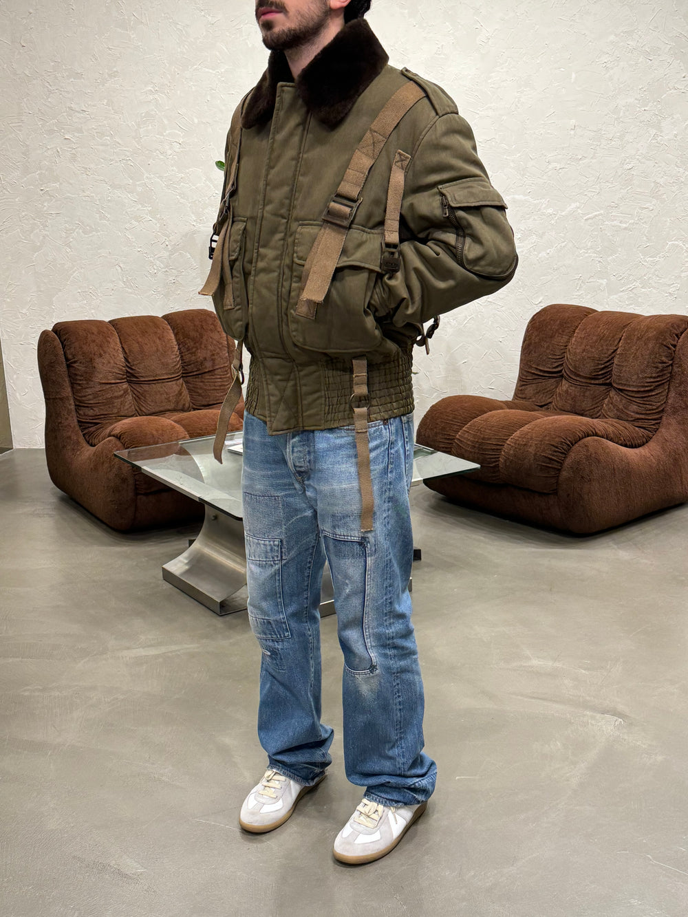 A/W 2003 Dolce & Gabbana parachute bondage bomber jacket