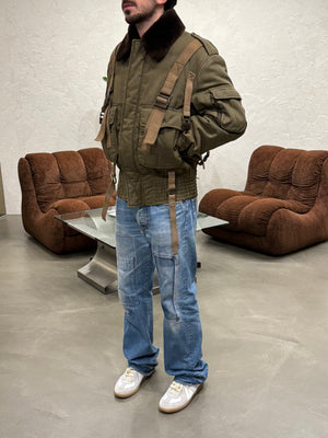 A/W 2003 Dolce & Gabbana parachute bondage bomber jacket