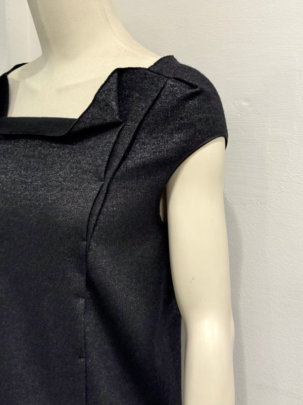 2000s Yves Saint Laurent Rive Gauche square neckline set top & skirt