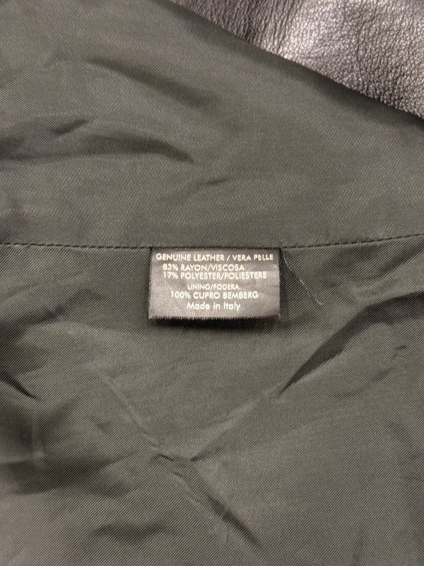 A/W2002 Gucci by Tom Ford ribbed collar leather jacket
