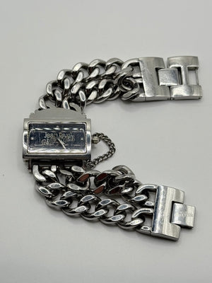 Jean Paul Gaultier stainless steel double chain watch