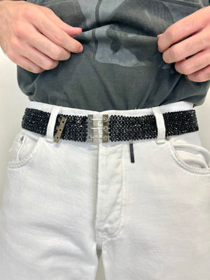 SS2004 Dior Homme by Hedi Slimane Strip Beaded Belt