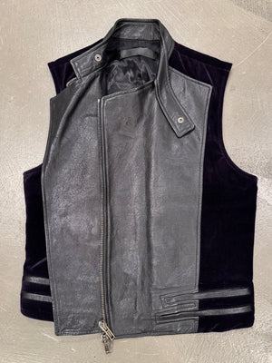A/W2015 Haider Ackermann runway leather and velour vest