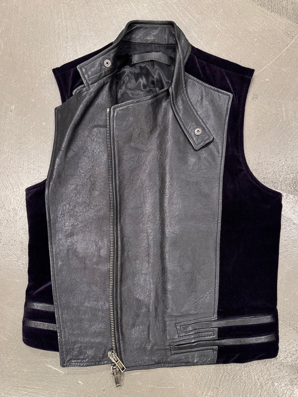 A/W2015 Haider Ackermann runway leather and velour vest