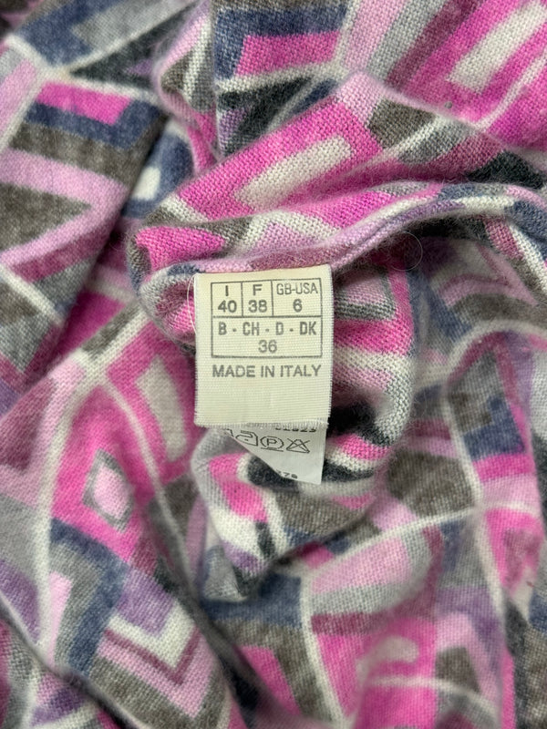 1990s Emilio Pucci optical print silk blouse