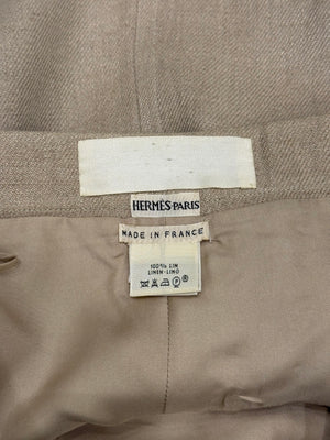 1990s Hermes by Martin Margiela linen midi skirt