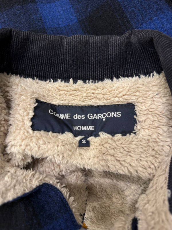 A/W2014 Comme des Garçons fleece-lined checked wool jacket
