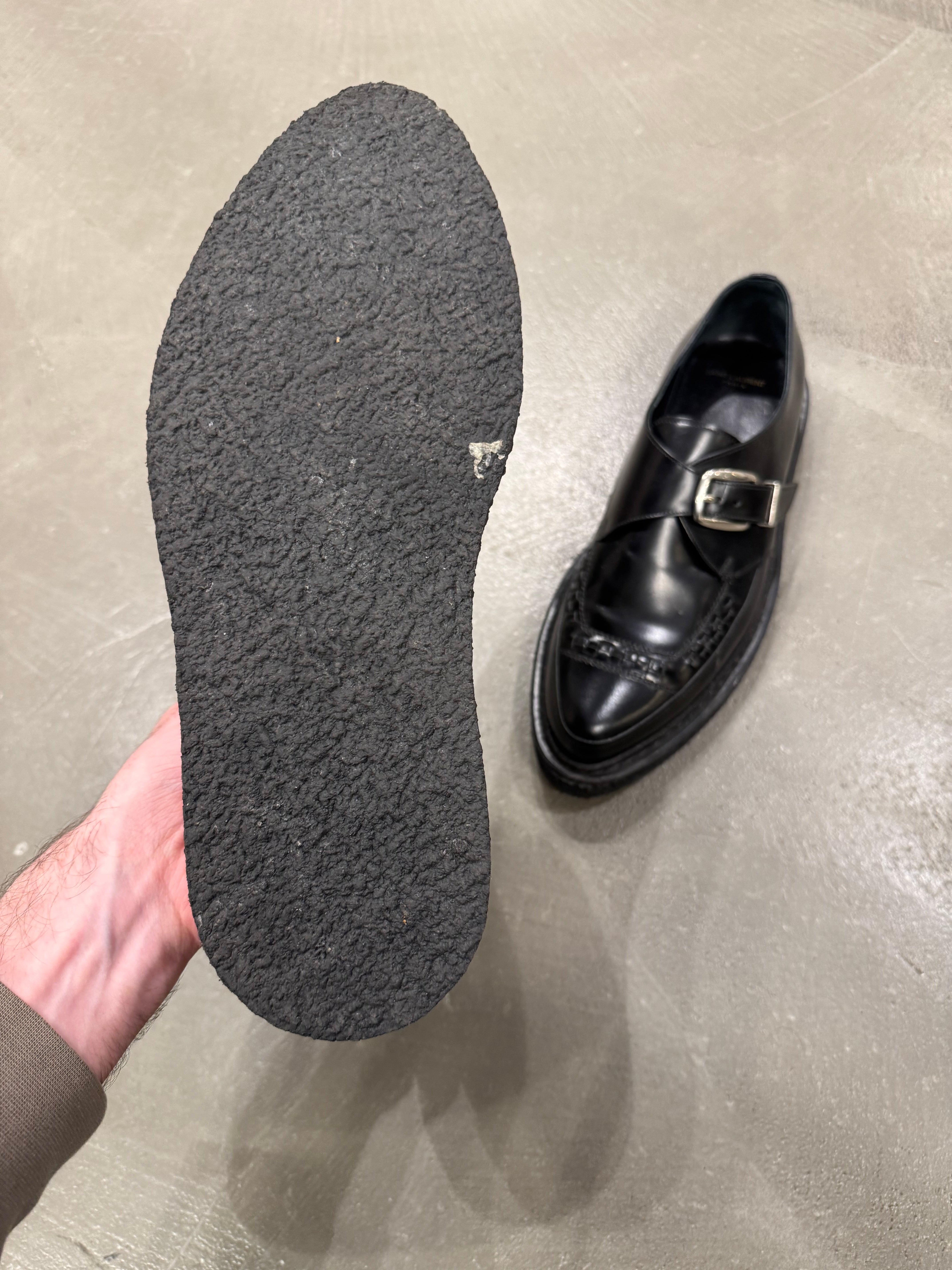 A/W2014 Saint Laurent by Hedi Slimane runway leather creepers derby sh
