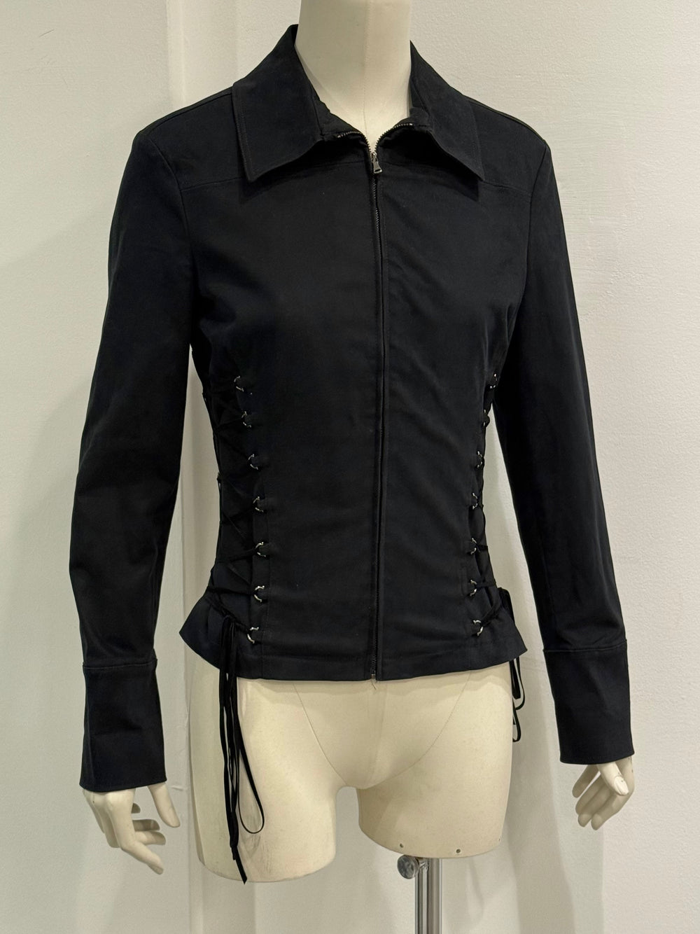 2000s Gianfranco Ferre bondage laced-up jacket