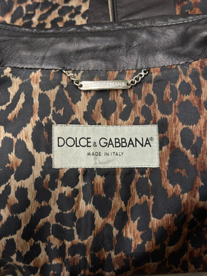 2001 Dolce & Gabbana multi-zip biker leather jacket