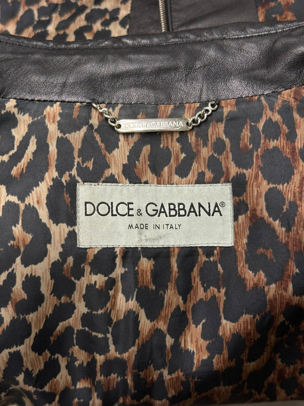 2001 Dolce & Gabbana multi-zip biker leather jacket