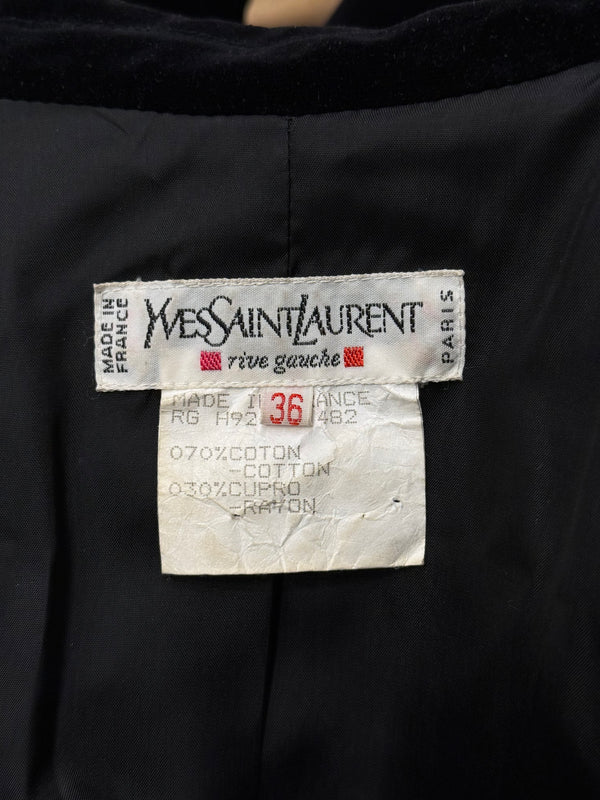 A/W1992 Yves Saint Laurent runway jewel button velvet blazer