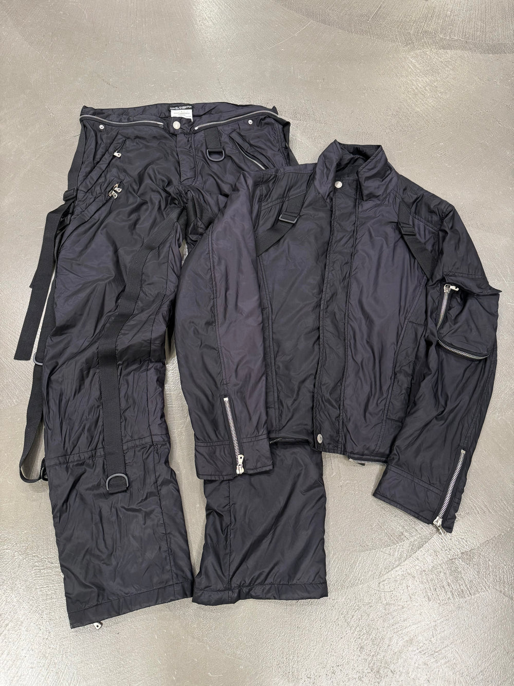 AW2003 Dolce & Gabbana bondage parachute runway jumpsuit/set