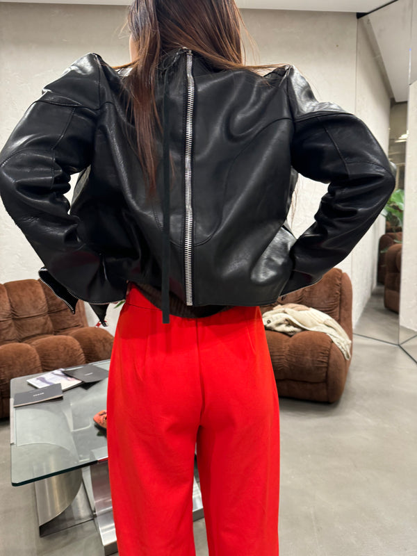 S/S2011 Acne Studios back zip leather jacket