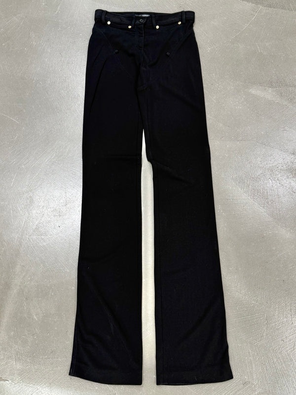 2001 Dolce & Gabbana extra long iconic buckle cowboy pants