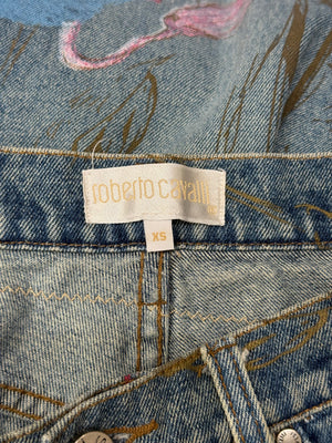 2000s Roberto Cavalli patchwork suede patches jeans