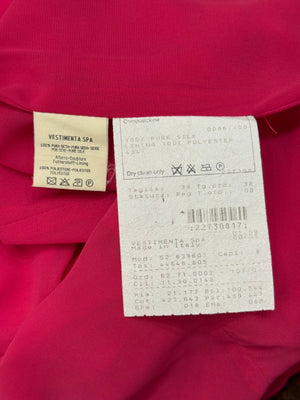 1990s Giorgio Armani silk slip dress with organza petal details