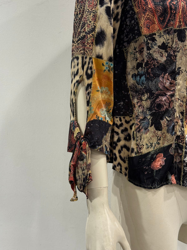 2002 Roberto Cavalli patchwork shirt