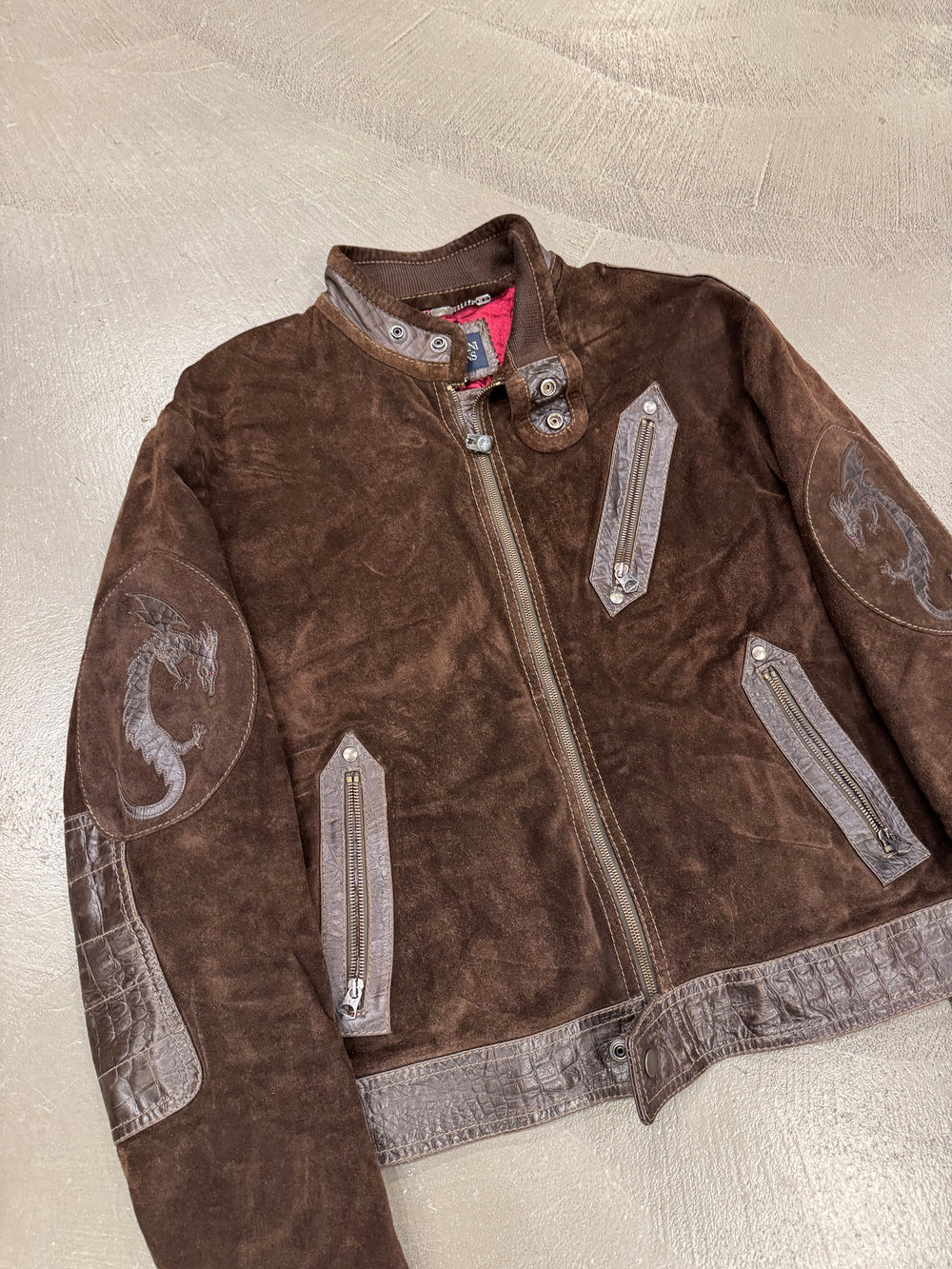 1990s Armani Dragon Hide leather skin jacket