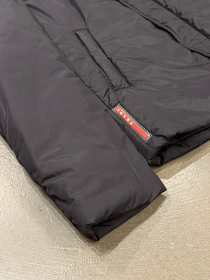 2000s Prada puffer moto jacket