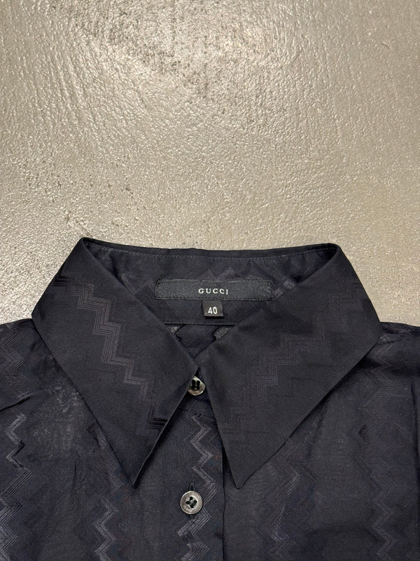 2001 Gucci by Tom Ford silk stripe shirt
