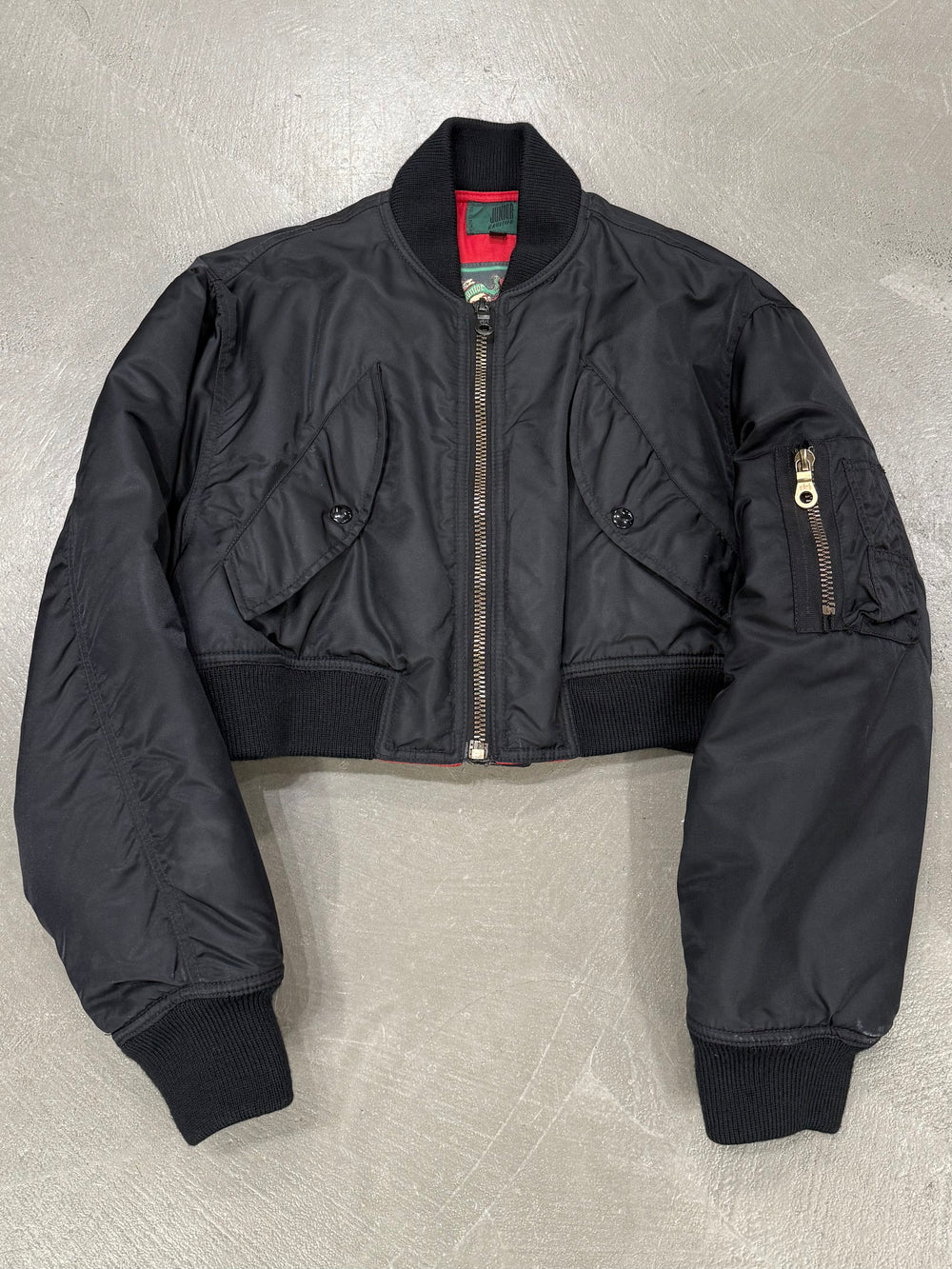 1980s Jean Paul Gaultier Junior cropped nylon bomber jacket