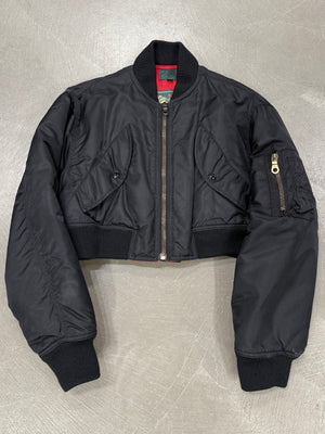 1980s Jean Paul Gaultier Junior cropped nylon bomber jacket