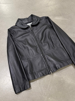 1990s Gianni Versace leather zip jacket