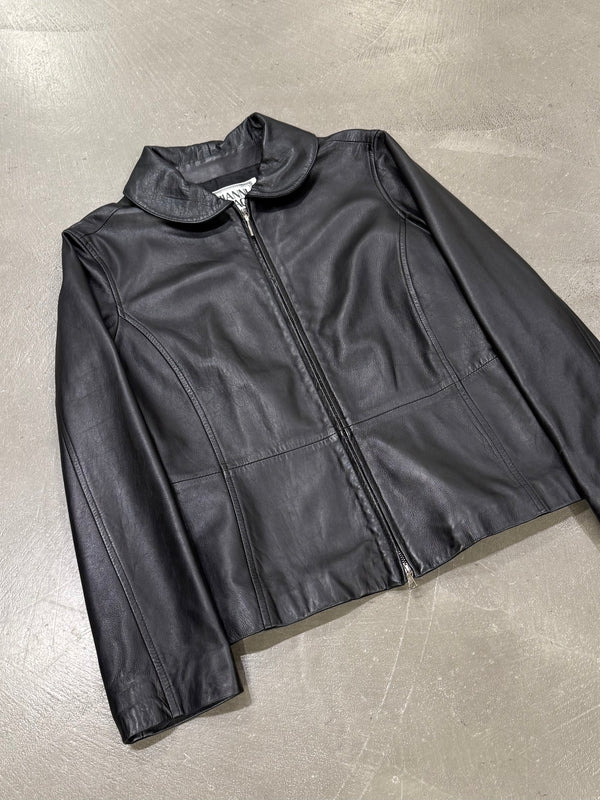 1990s Gianni Versace leather zip jacket