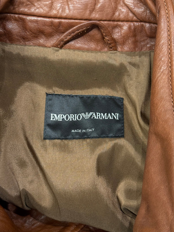 2010s Armani paneled leather jacket