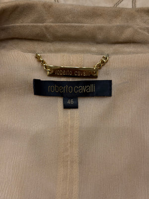 2002 Roberto Cavalli butterfly lace-up leather jacket